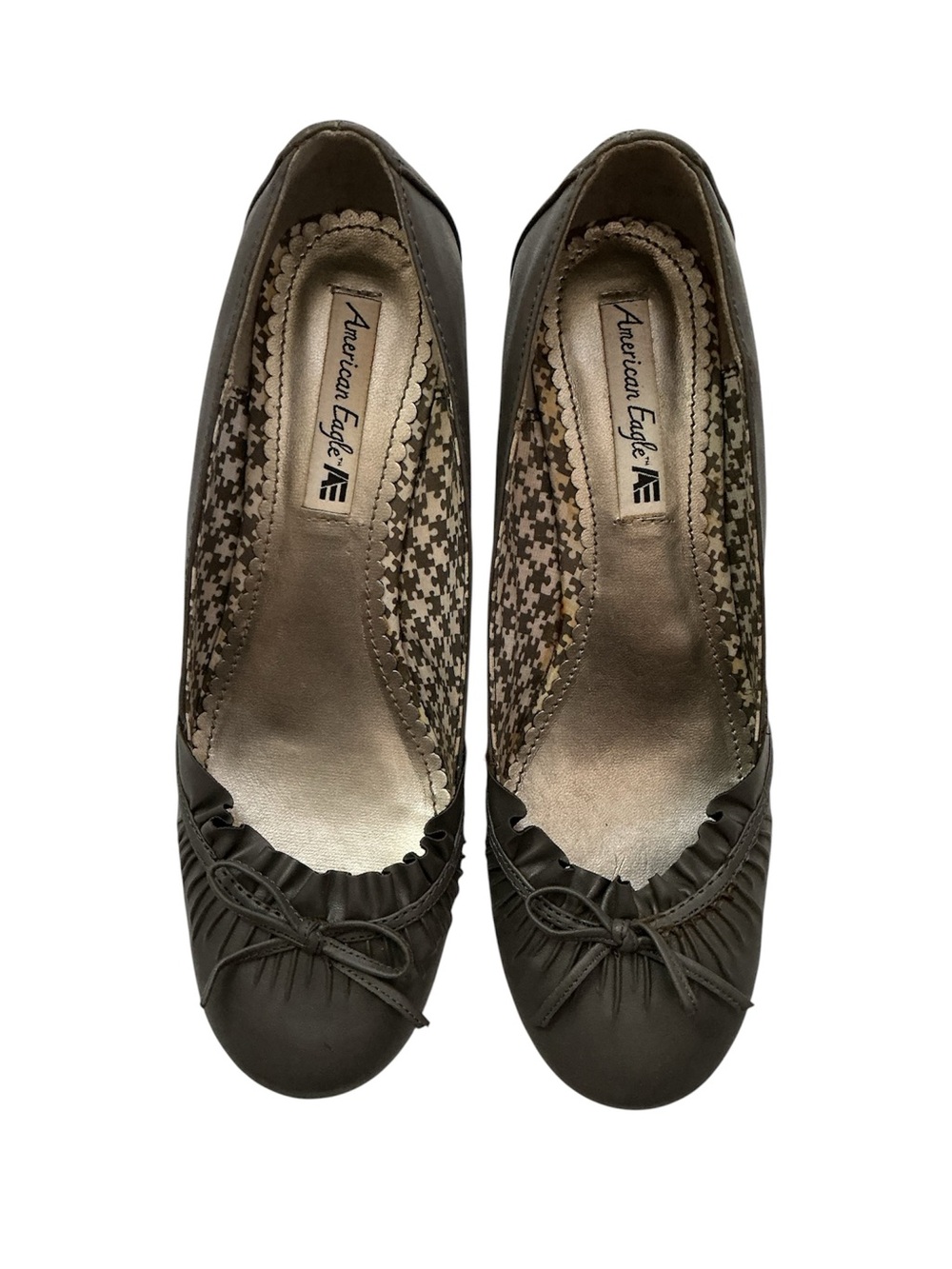 American Eagle Outfitters Black Ruffle-Trim Ballet Flats